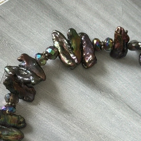 925 silver necklace with real stone​​s - Picture 10 of 10